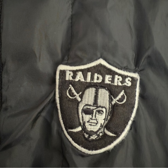 NFL Raiders Vintage Reversible puffer jacket Size: S - Picture 2 of 6